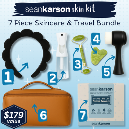 SeanKarson™: 7-Piece Skincare Travel System